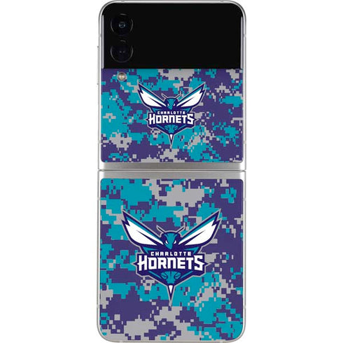 NBA Charlotte Hornets Digi Camo Galaxy Z Flip4 5G Skin